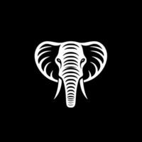 olifant, zwart en wit vector illustratie