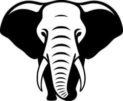 olifant - minimalistische en vlak logo - vector illustratie