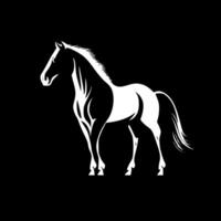 paard, minimalistische en gemakkelijk silhouet - vector illustratie