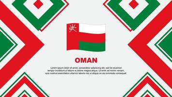 Oman vlag abstract achtergrond ontwerp sjabloon. Oman onafhankelijkheid dag banier behang vector illustratie. Oman onafhankelijkheid dag