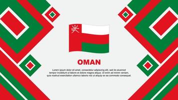 Oman vlag abstract achtergrond ontwerp sjabloon. Oman onafhankelijkheid dag banier behang vector illustratie. Oman tekenfilm