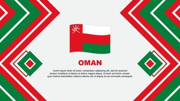 Oman vlag abstract achtergrond ontwerp sjabloon. Oman onafhankelijkheid dag banier behang vector illustratie. Oman ontwerp