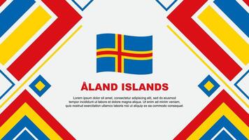 een land eilanden vlag abstract achtergrond ontwerp sjabloon. een land eilanden onafhankelijkheid dag banier behang vector illustratie. een land eilanden vlag