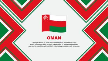 Oman vlag abstract achtergrond ontwerp sjabloon. Oman onafhankelijkheid dag banier behang vector illustratie. Oman vector