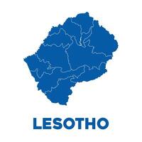 gedetailleerd Lesotho kaart vector