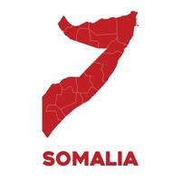 gedetailleerd Somalië kaart vector