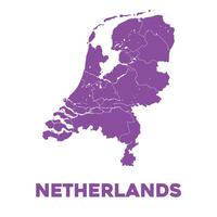 gedetailleerd Nederland kaart vector
