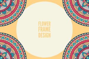 frame kaart ontwerp etnisch ornament vector