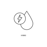 hybride concept lijn icoon. gemakkelijk element illustratie. hybride concept schets symbool ontwerp. vector