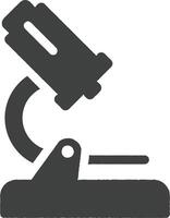 microscoop icoon vector illustratie in postzegel stijl