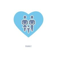familie concept lijn icoon. gemakkelijk element illustratie.familie concept schets symbool ontwerp. vector