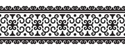 etnisch naadloos streep patroon. wijnoogst grens ornament vector. klassiek overladen antiek element. barok rococo bloemen stijl. decoratief grens ontwerp voor kader, textiel, kleding stof, gordijn, tapijt, omslag. vector