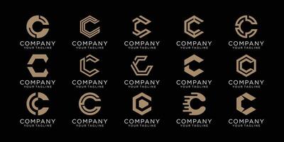 creatief brief c icoon set. ontwerp voor bedrijf van luxe, elegant, gemakkelijk. vector