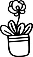 decoratieve bloempot. pot. kamerplant vector