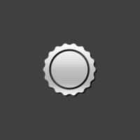 heet item etiket icoon in metalen grijs kleur stijl. boodschappen doen korting uitverkoop vector