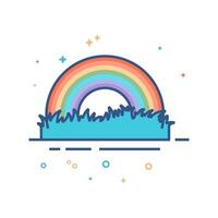 regenboog icoon vlak kleur stijl vector illustratie