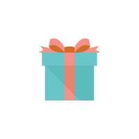 geschenk doos icoon in vlak kleur stijl. prijs verjaardag Kerstmis vakantie vector