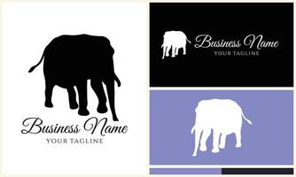 silhouet vector olifant logo sjabloon