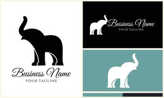 silhouet vector olifant logo sjabloon