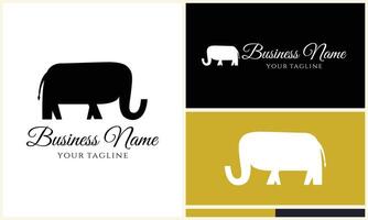 silhouet vector olifant logo sjabloon