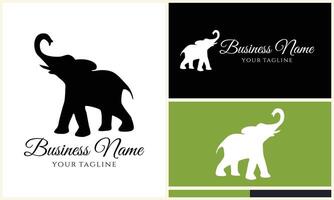 silhouet vector olifant logo sjabloon