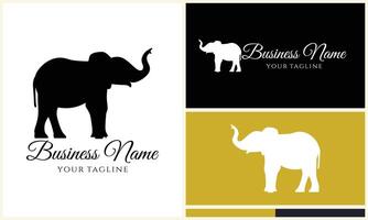 silhouet vector olifant logo sjabloon