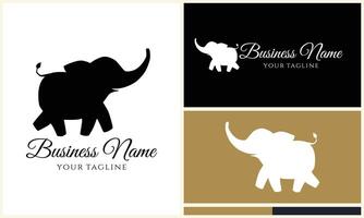 silhouet vector olifant logo sjabloon