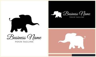 silhouet vector olifant logo sjabloon