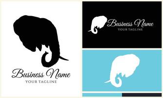 silhouet vector olifant logo sjabloon