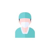 chirurg icoon in vlak kleur stijl. medisch chirurgie dokter plastic operatie vector