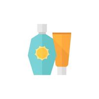 bruinen lotions icoon in vlak kleur stijl. zon bruinen spa behandeling vector