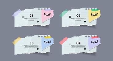 briefpapier sticker banner set vector