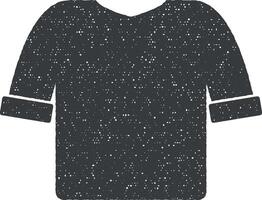 t-shirt vector icoon illustratie met postzegel effect