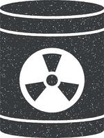 energie, nucleair vector icoon illustratie met postzegel effect