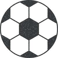 voetbal bal vector icoon illustratie met postzegel effect