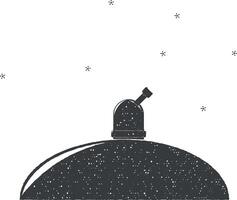 observatorium vector icoon illustratie met postzegel effect