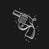 revolver geweer tekening schetsen illustratie vector