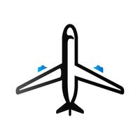 vliegtuig icoon in duo toon kleur. luchtvaart vervoer reizen vector