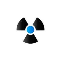 radioactief symbool icoon in duo toon kleur. wetenschap Onderzoek nucleair energie vector