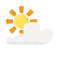 zon zomer met wolk illustratie vector