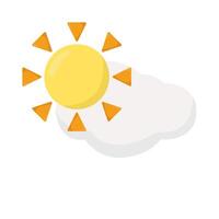 zon zomer met wolk illustratie vector