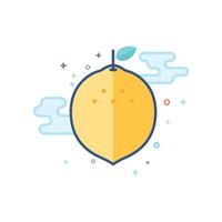 citroen icoon vlak kleur stijl vector illustratie