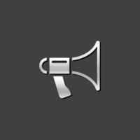 megafoon icoon in metalen grijs kleur stijl. luidspreker demonstratie propaganda vector