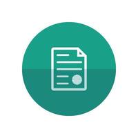 contract document icoon in vlak kleur cirkel stijl. overeenkomst arrangement eigendom hypotheek lening geld vector