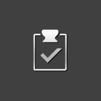 checklist icoon in metalen grijs kleur stijl. kantoor verslag doen van informatie vector