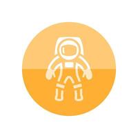 astronaut icoon in vlak kleur cirkel stijl. ruimte verkenning, beschermend versnelling, veiligheid vector