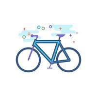 weg fiets icoon vlak kleur stijl vector illustratie