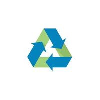 recycle symbool icoon in vlak kleur stijl. omgeving, Gaan groen vector