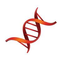 dna strengen icoon in kleur. wetenschap biologie chromosoom vector