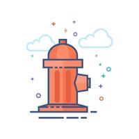 hydrant icoon vlak kleur stijl vector illustratie